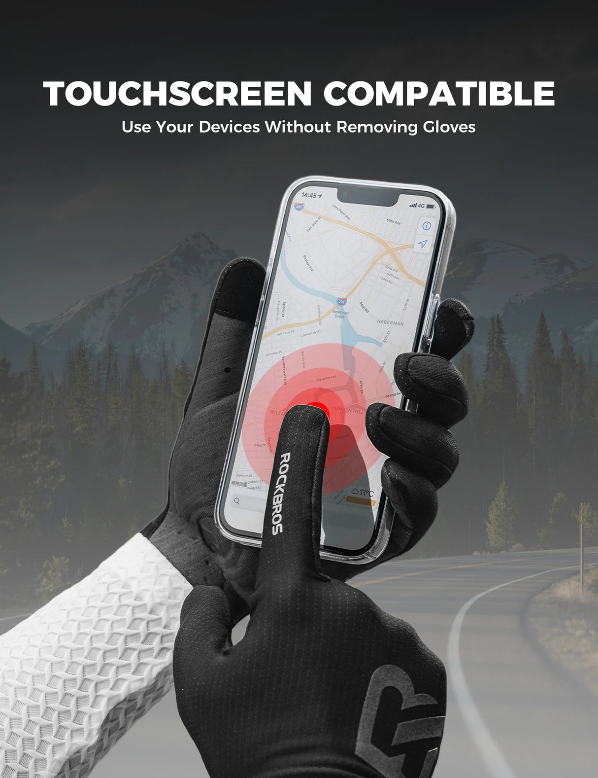 ROCKBROS ArrowGrip Winter - Langfinger Fahrradhandschuhe