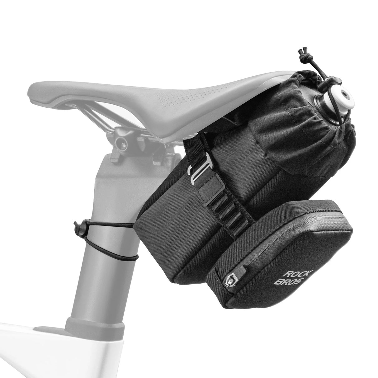 Fahrrad‑Satteltasche – Mit Flaschenhalter & 0,3 L Mini‑Tasche