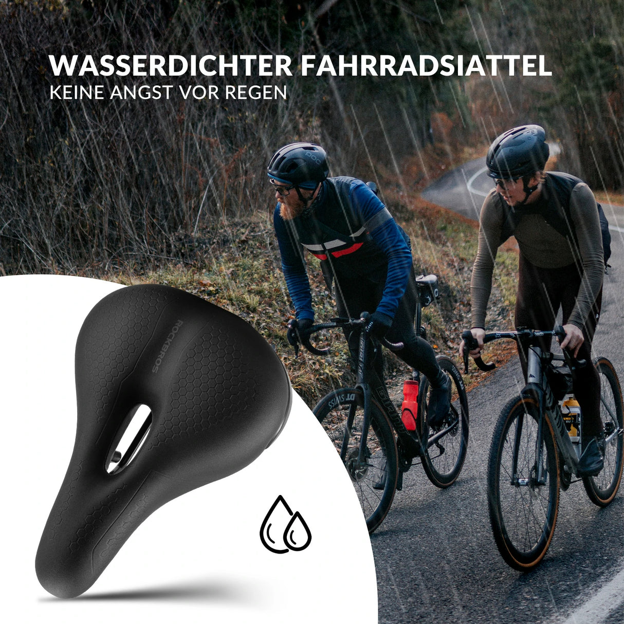 Fahrradsattel mit 5 cm Memory‑Foam – Atmungsaktiv, wasserdicht & 3 Typen