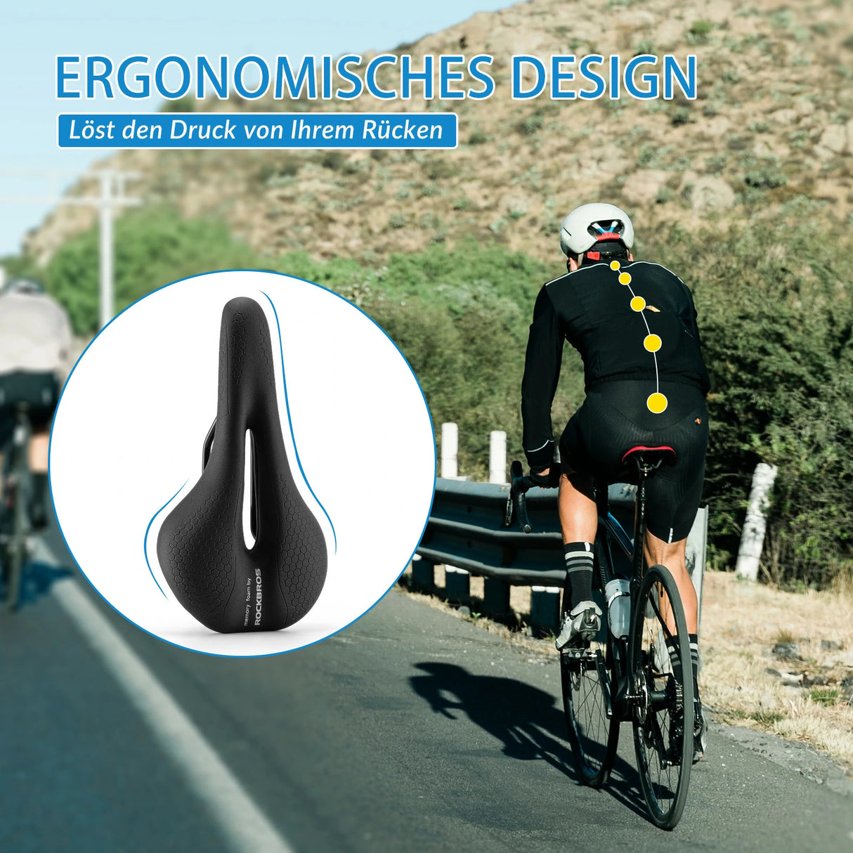 Fahrradsattel mit 5 cm Memory‑Foam – Atmungsaktiv, wasserdicht & 3 Typen