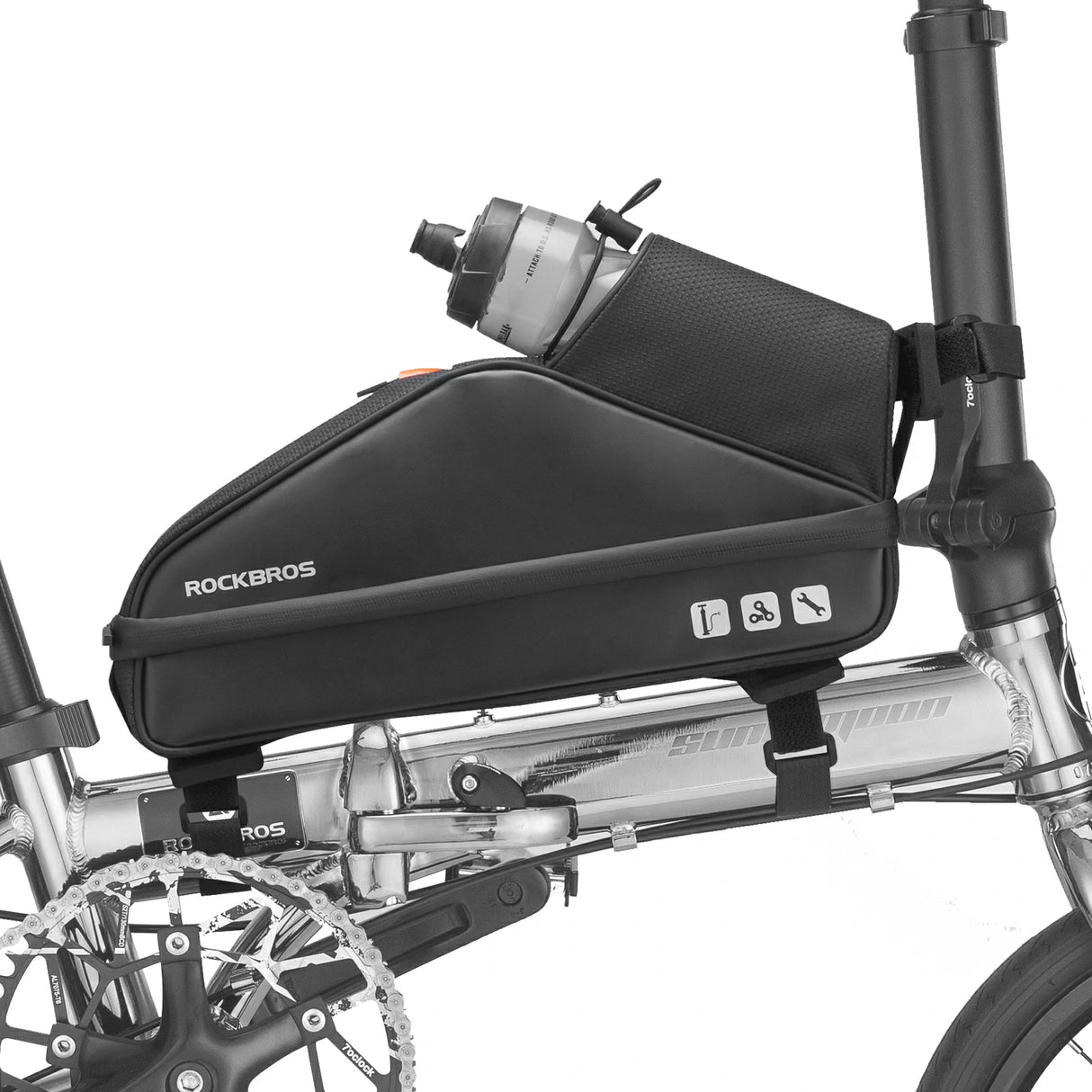 Fahrrad-Rahmentasche – Wasserdichte Dreieckstasche mit Flaschenfach, ca. 3L
