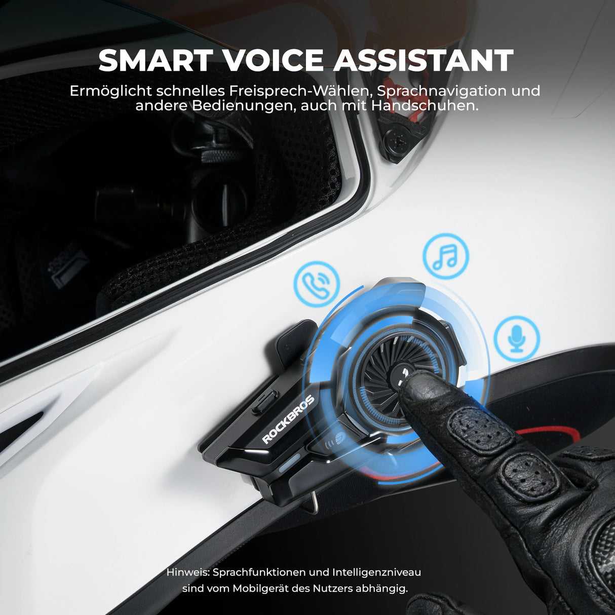 Motorrad‑Intercom Bluetooth Headset – 300 m Reichweite, IP56 wasser‑ & staubdicht