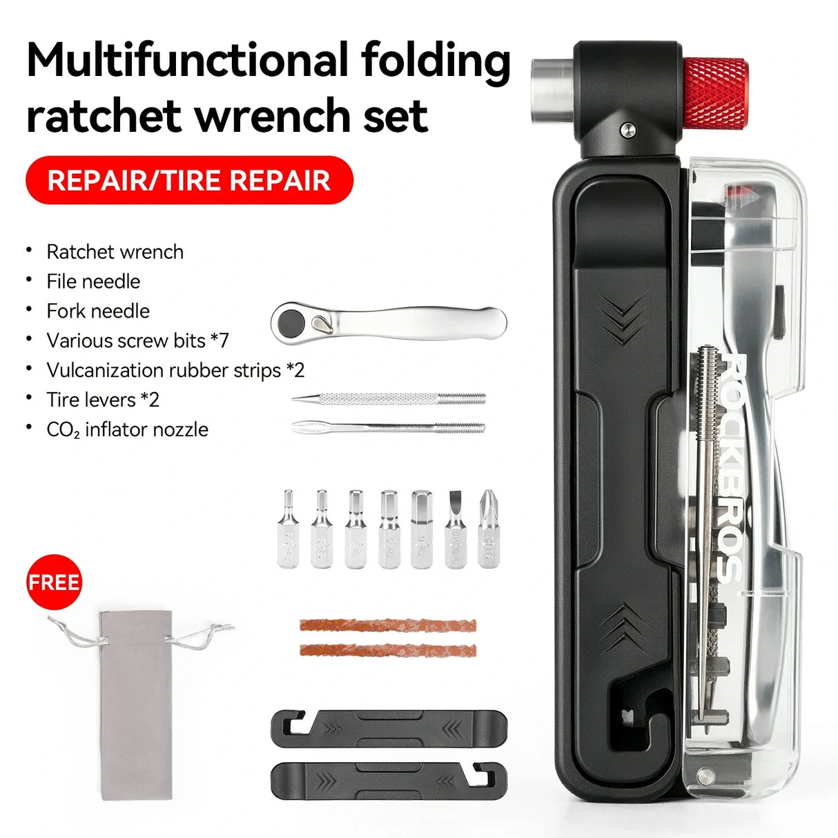 15-in-1 Mini-Ratsche-Fahrradwerkzeug