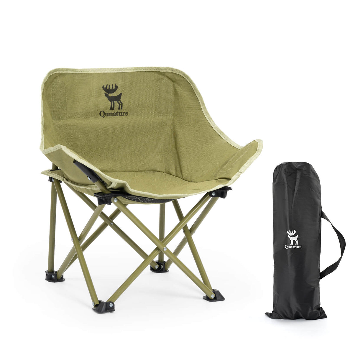 Qunature Campingstuhl Faltbar Tragbarer Camping Stuhl – Mit Tragetasche und Tragegriff 120KG/60KG