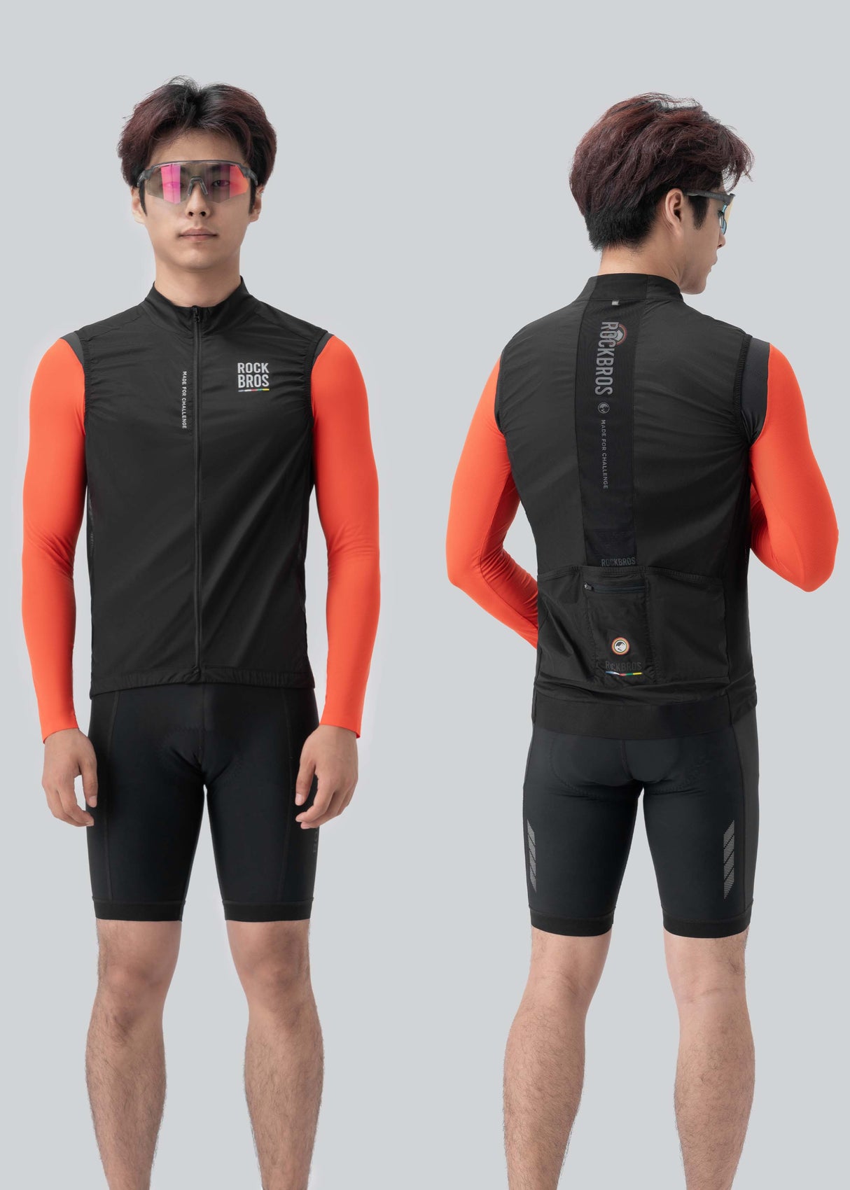 ROCKBROS Herren Ultra‑Leichtweste – Road to Sky Edition