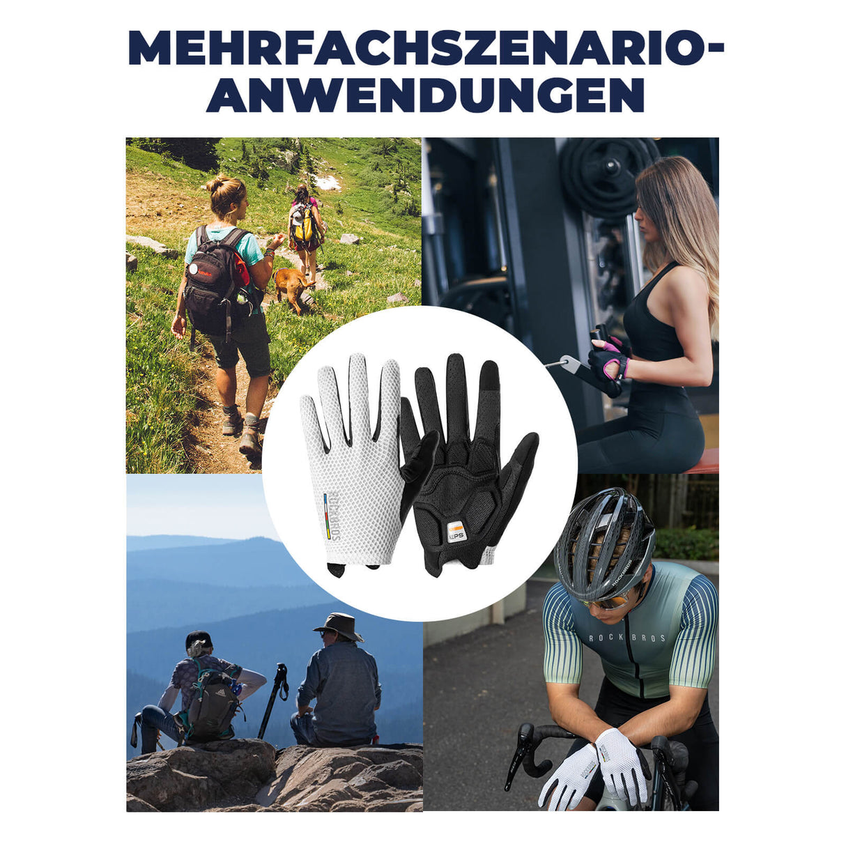 ROAD TO SKY Touchscreen Fahrradhandschuhe – Smart & sicher!