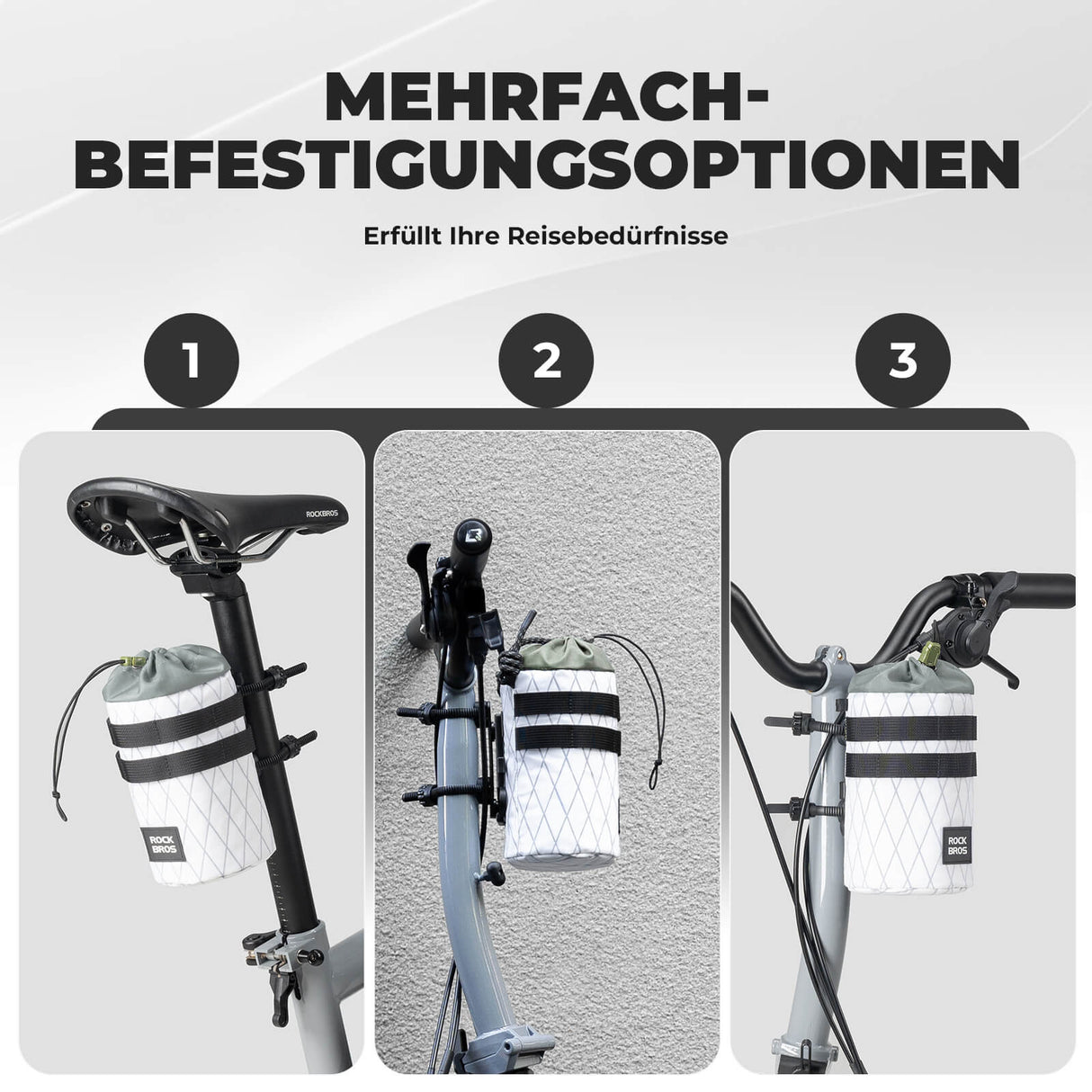 ROCKBROS Fahrrad Lenkertasche 1.2L – Praktisch & stabil für jede Tour!