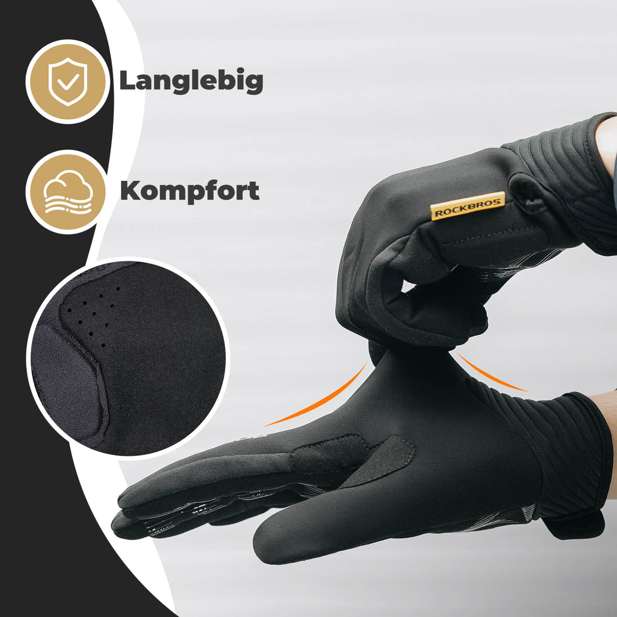 ROCKBROS Fahrradhandschuhe – Perfekter Grip & Touchscreen-Komfort!