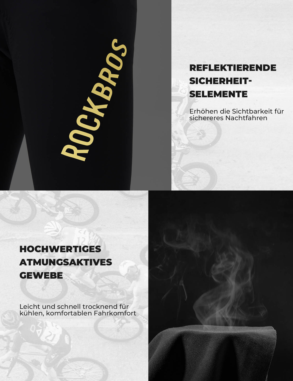ROCKBROS Herren Fahrradhose – Lang & Gepolstert für Höchstkomfort!