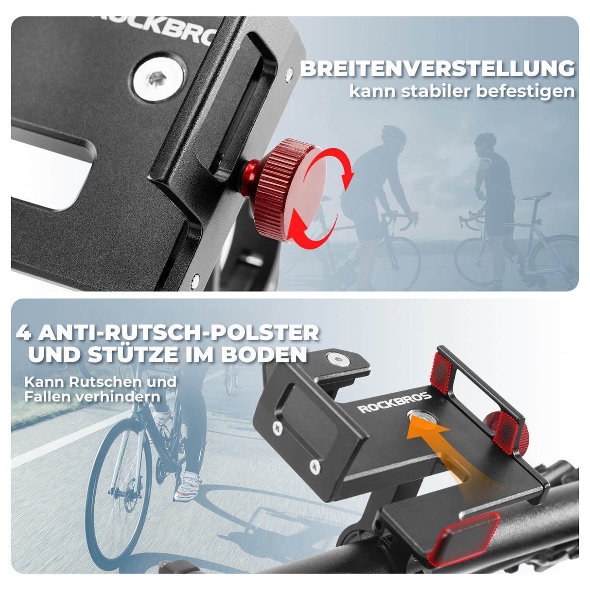 ROCKBROS Alu-Handyhalterung – Stahlhart, aber smart!