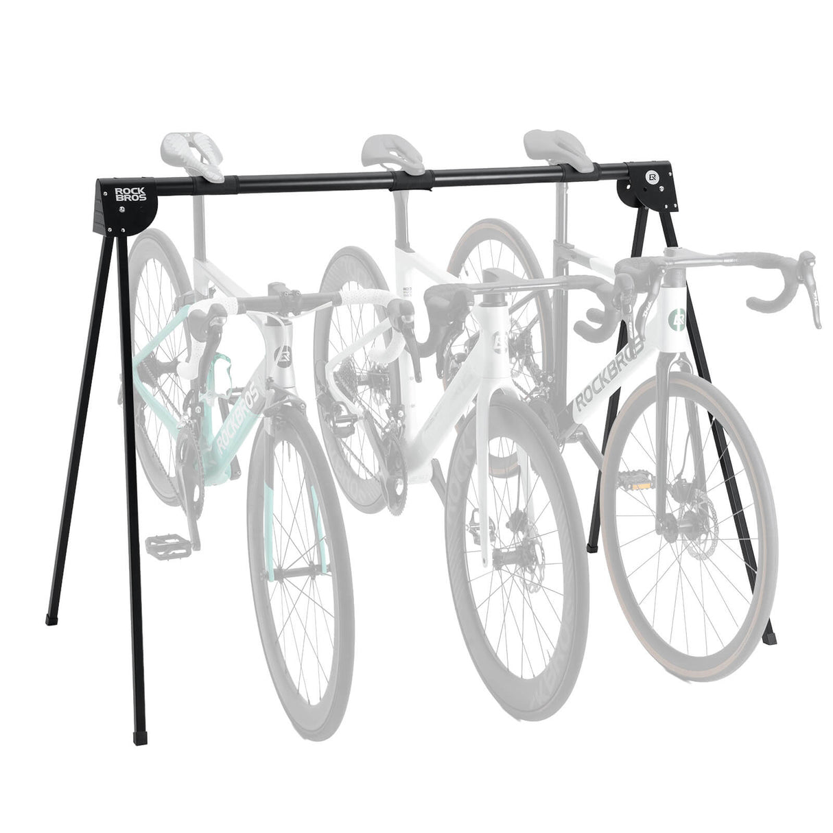 ROCKBROS Fahrradständer Aufhängebügel Faltbar Rostfrei Tragfähig bis 80-120 kg-Drei-Fahrräder-Version