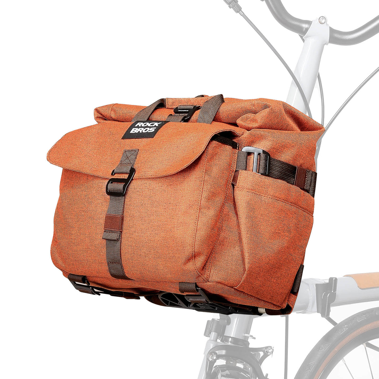 ROCKBROS Fahrradtasche Lenkertasche Multifunktional für Brompton 15L+1,8L Outdoor/Pendler