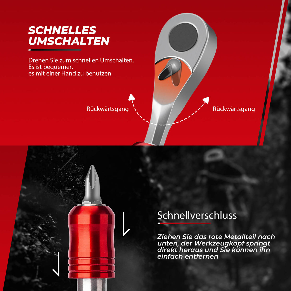 ROCKBROS Ratschenschlüssel Set 1/4 Zoll Mini Reparatur Werkzeug