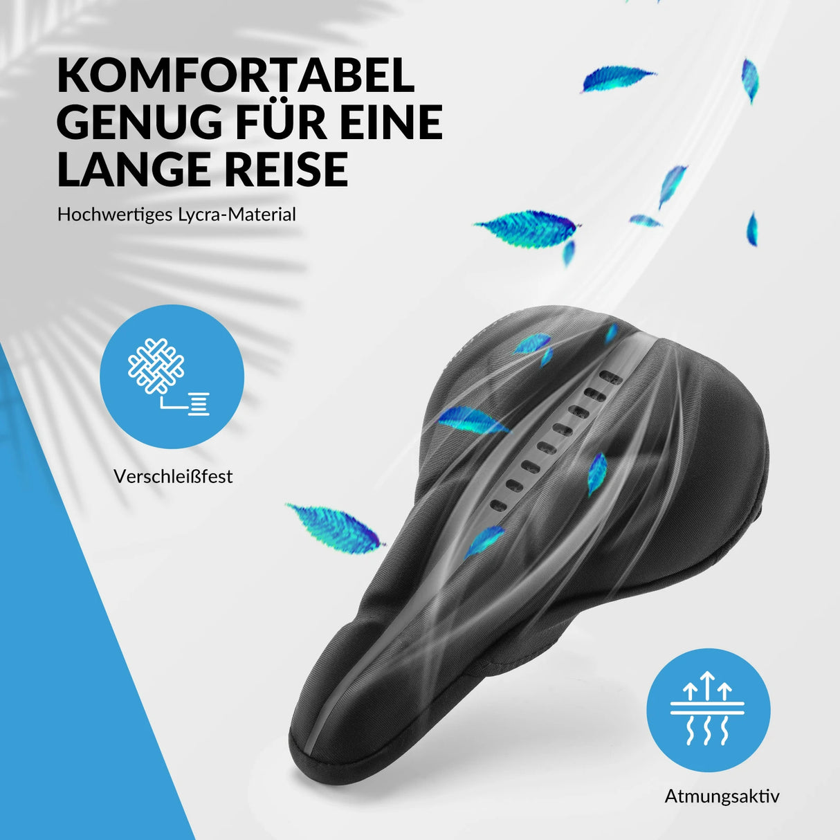 Sattelbezug für Fahrrad – Weicher Gel‑Überzug 26,5 × 18,5 cm