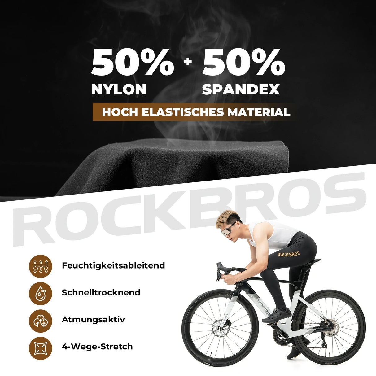 Herren Trägerhose (Bib Shorts) – Gepolstert, atmungsaktiv & schnelltrocknend