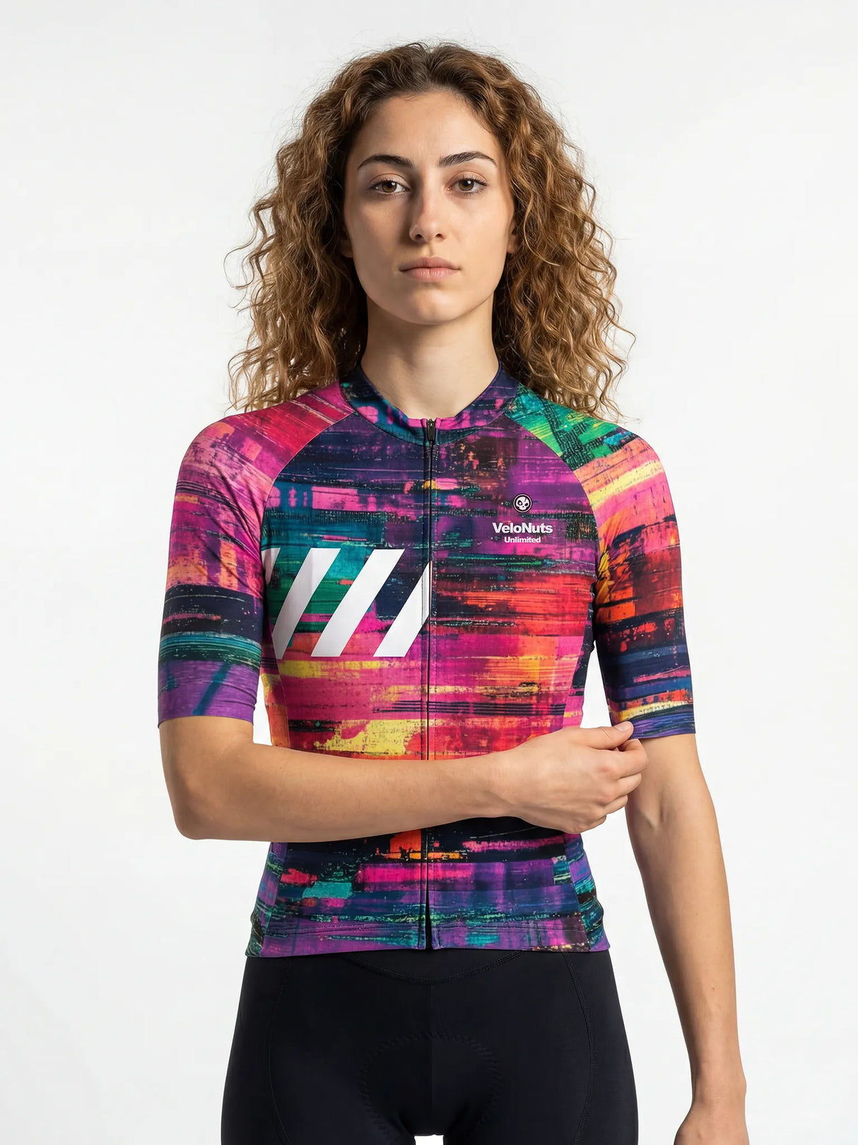 Damen-Radtrikot Pixel Riot