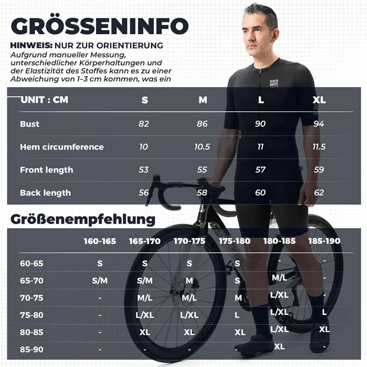 ROAD TO SKY Herren Radtrikot Kurzarm mit Taschen - ROCKBROS-EU