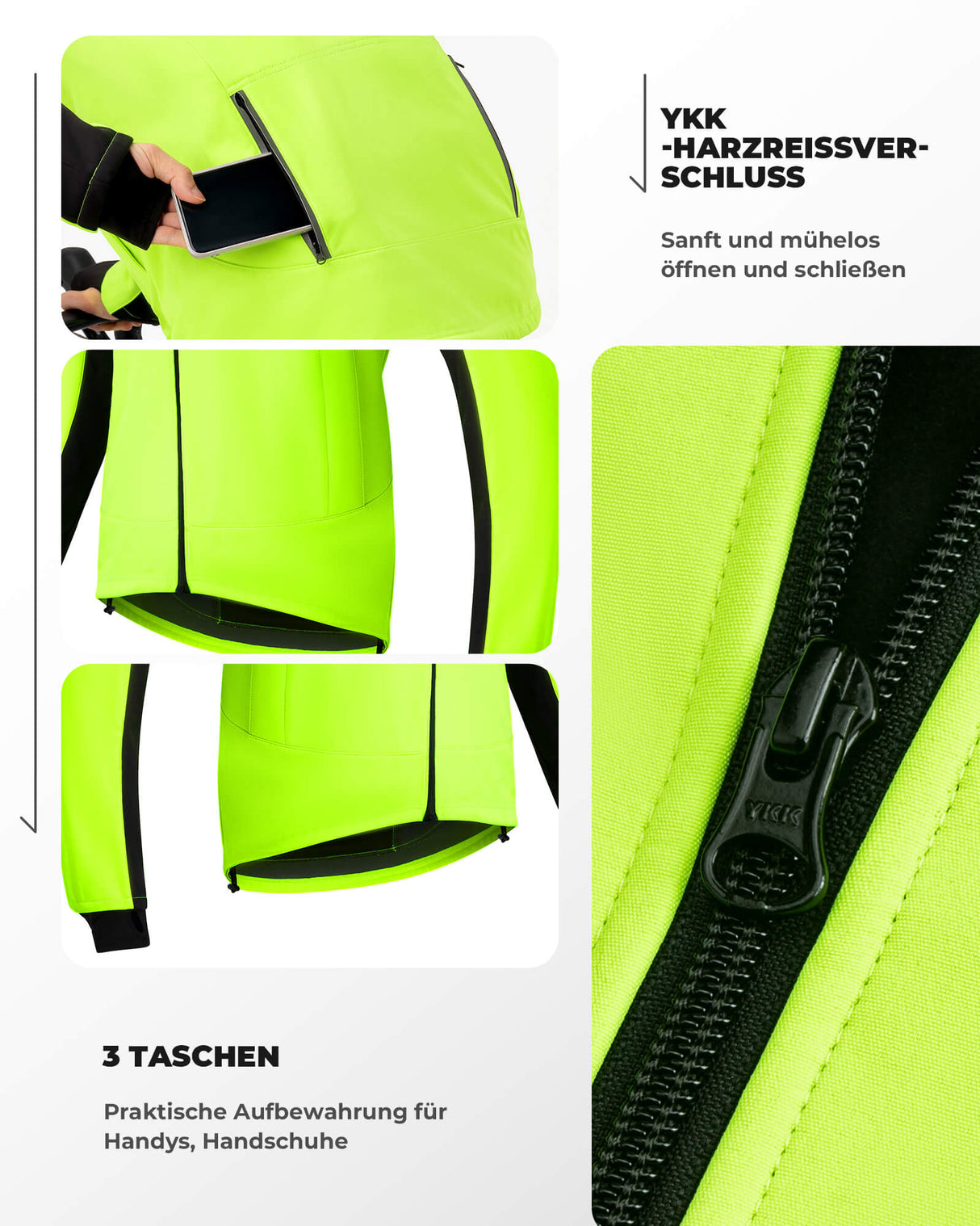 ROCKBROS Fahrrad Jacke & Hose Frühling Fahrradanzug Leuchtendes Grün - ROCKBROS-EU