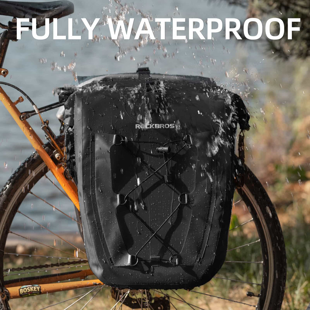 ROCKBROS Gepäckträgertasche 25L-32L 100 % wasserdicht mit Tragegriff - ROCKBROS-EU