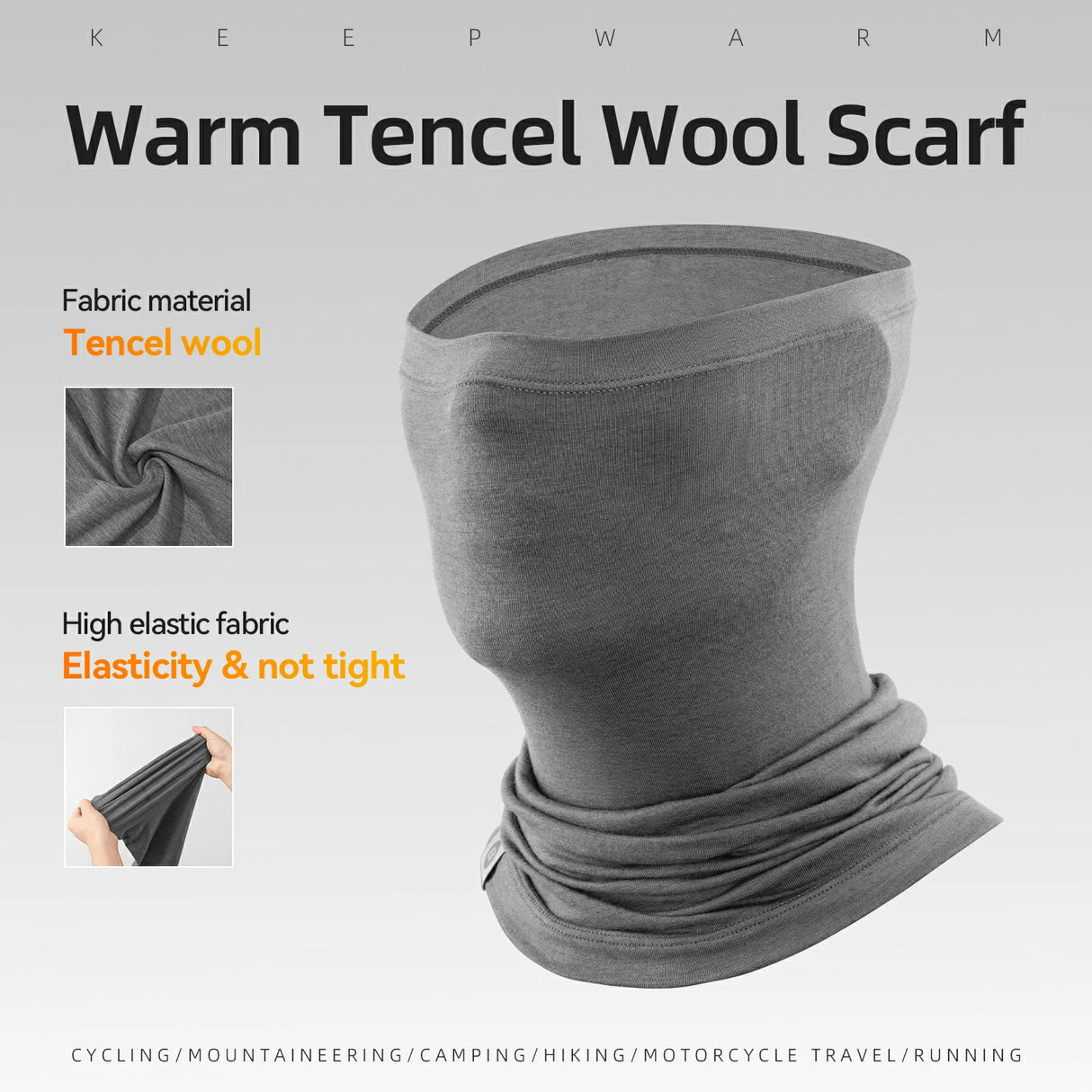 ROCKBROS Winter Thermo Halstuch aus Wolle Schlauchtuch - ROCKBROS-EU