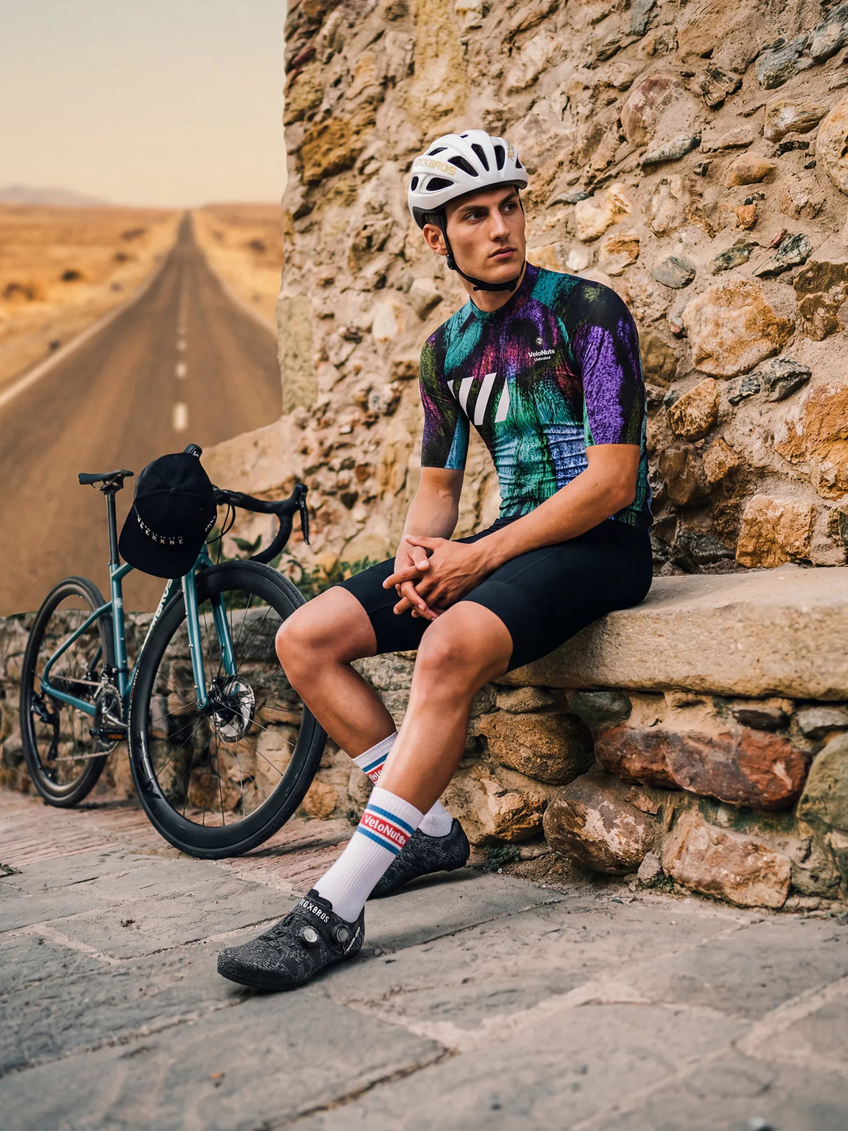 Herren-Radtrikot mit Straßengraffiti