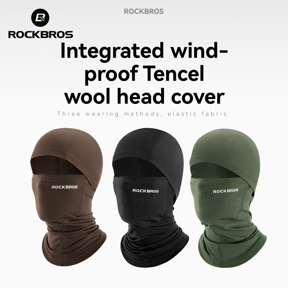 Rockbros Sturmhaube Tencel Merinowolle, winddicht warm, Winter Balaclava