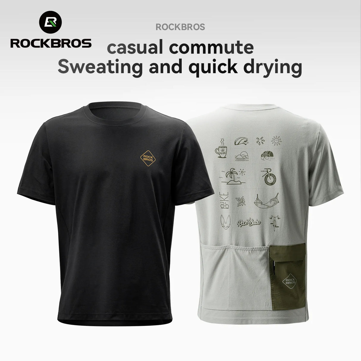 Lässiges Rad-T-Shirt mit kurzen Ärmeln – Urban-Serie