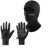 ROCKBROS Winter Set: Sturmhaube Merinowolle & ThermoGrip Fahrradhandschuhe Lang