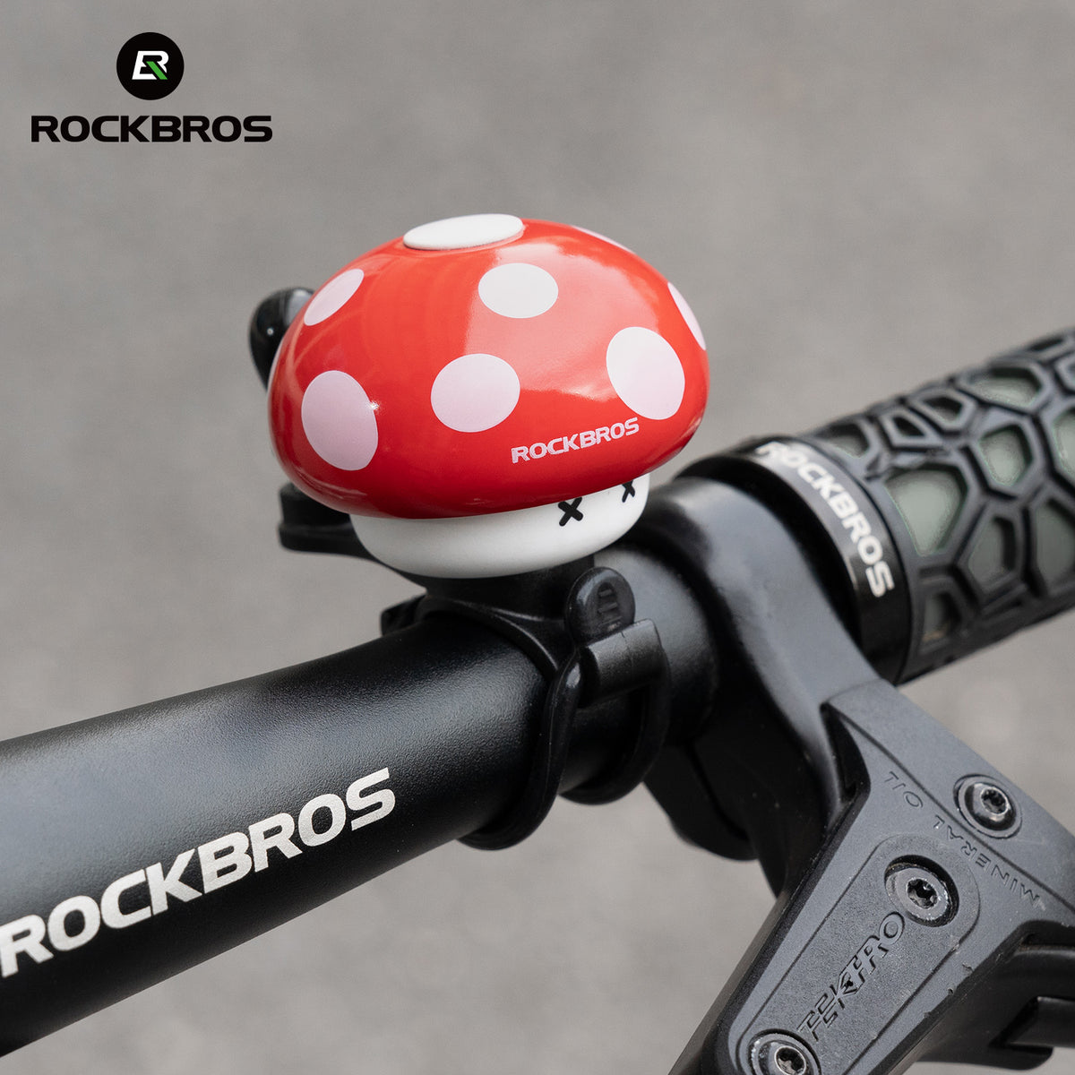 Rockbros Fahrradklingel Pilzform, Vintage & Cartoon für Rennrad, MTB, Klapprad & Kinderfahrrad