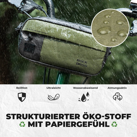 2-in-1 Lenkertasche Wasserabweisend aus Tyvek® mit Schultergurt 1,5L