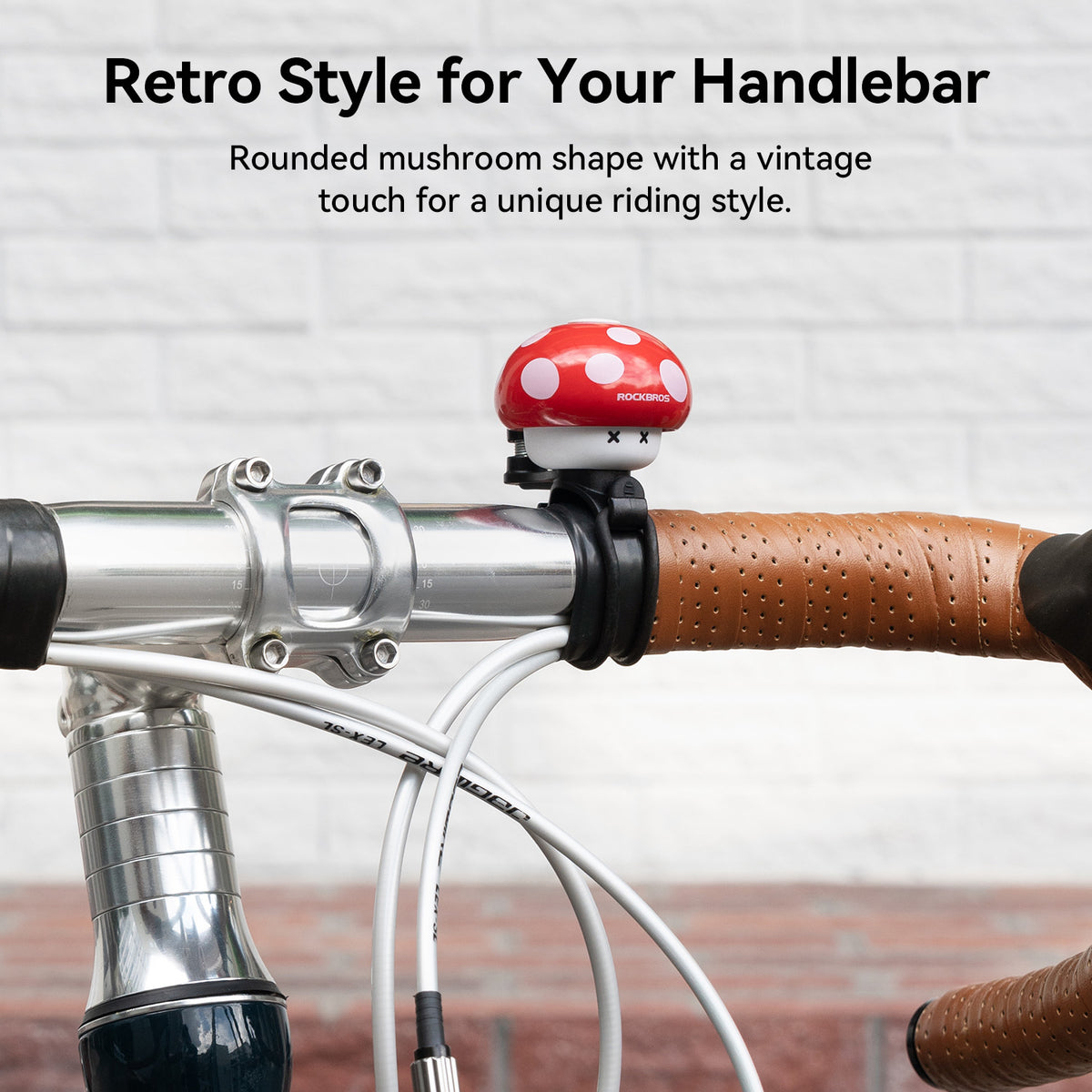 Rockbros Fahrradklingel Pilzform, Vintage & Cartoon für Rennrad, MTB, Klapprad & Kinderfahrrad