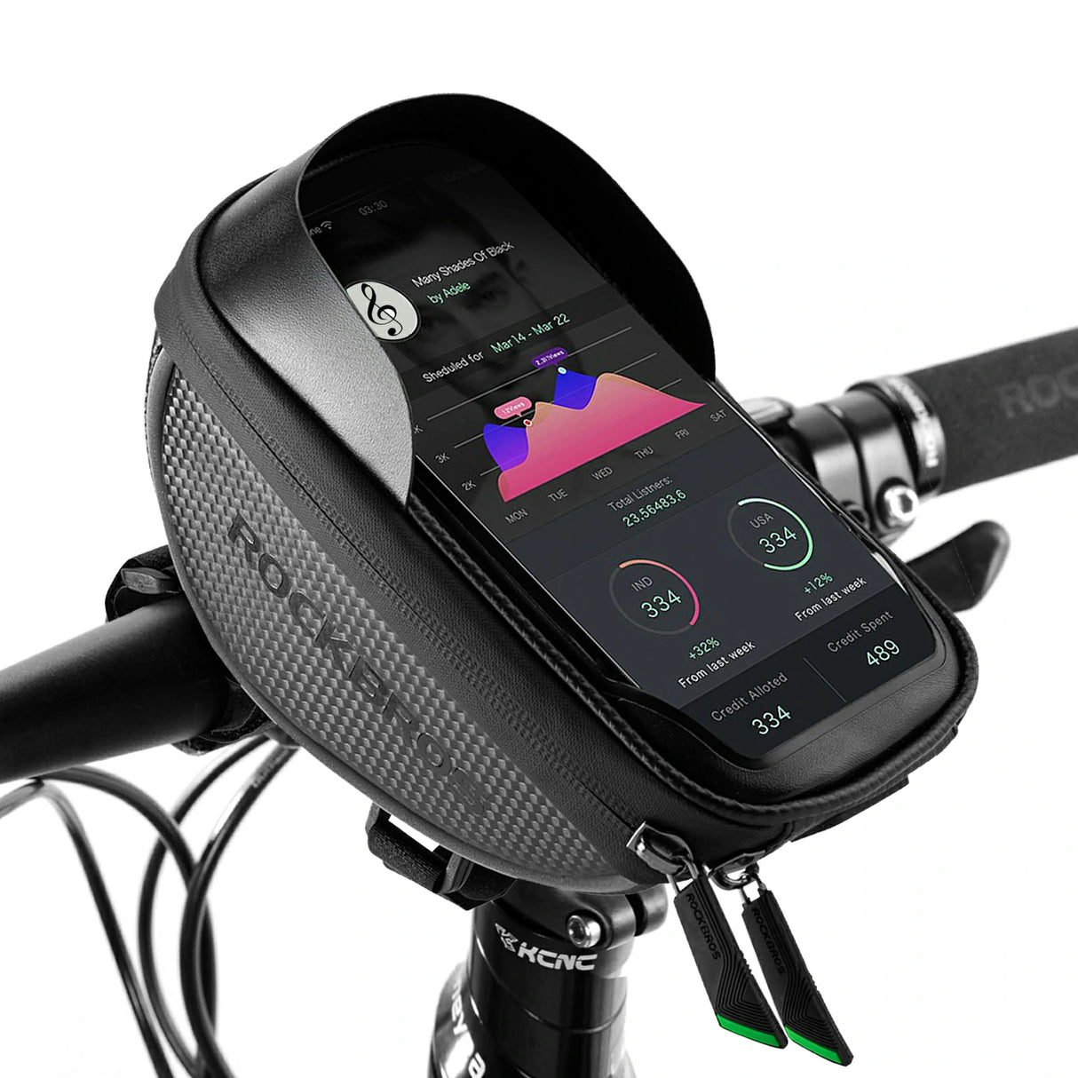 Fahrrad‑Lenkertasche – Wasserdichte Smartphone‑Halterung für bis 6,5 Zoll