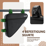 Fahrrad‑Rahmentasche – Dreieckstasche 1,5 L, wasserabweisend & reflektierend