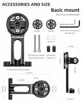 ROCKBROS Fahrradcomputer‑Halterung – Kompatibel mit Giant PCR/10, Alu Out‑Front