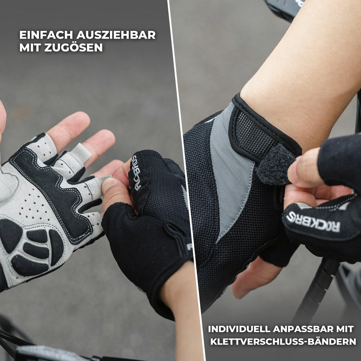 Fahrradhandschuhe Sommer – Atmungsaktive Halbfinger‑Handschuhe mit SBR‑Polsterung