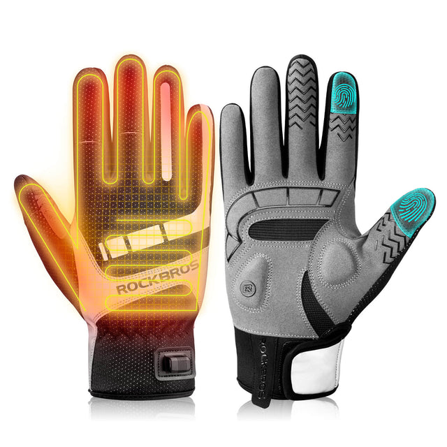 Fahrradhandschuhe mit USB-Heizung – Reflektierend, Stoßdämpfend & Touchfunktion
