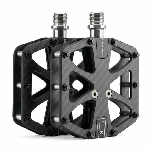 Fahrradpedale aus Carbon Ultralight und rutschfest mit 3 Abgedichtete
