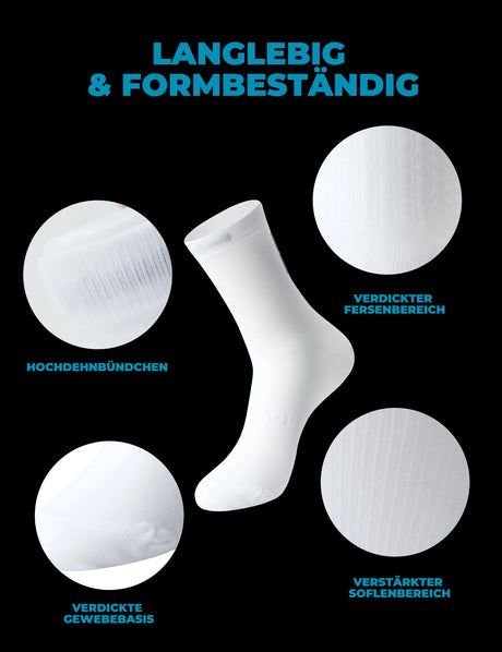 Fahrradsocken Rutschfest und Strapazierfähig 2 Paar
