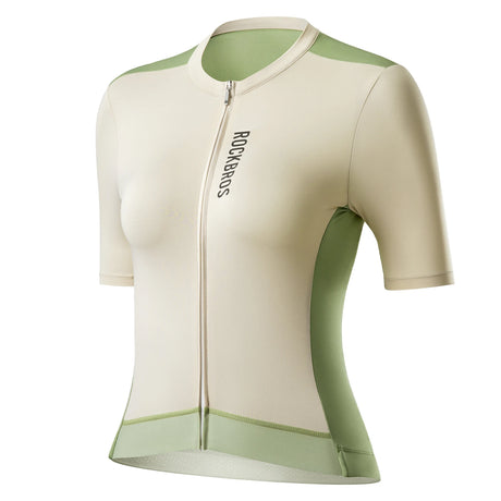 ROCKBROS Fahrradtrikot Damen – Sommer Kurzarm, atmungsaktiv, mit 3 Rückentaschen