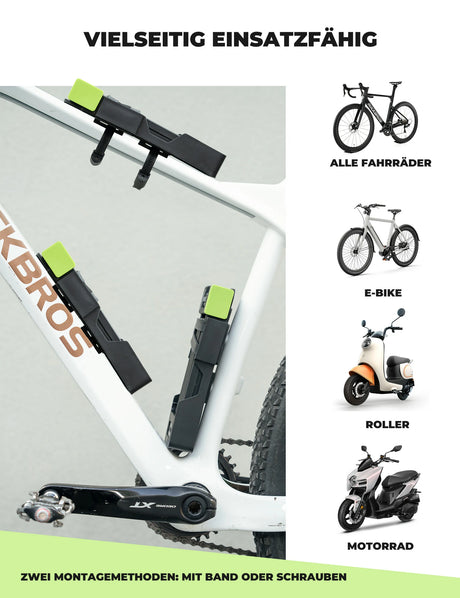 ROCKBROS Faltschloss Fahrrad Diebstahlsicherung – 8 mm extradicker Stahl, 120 cm Länge