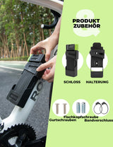 ROCKBROS Faltschloss Fahrrad Diebstahlsicherung – 8 mm extradicker Stahl, 120 cm Länge