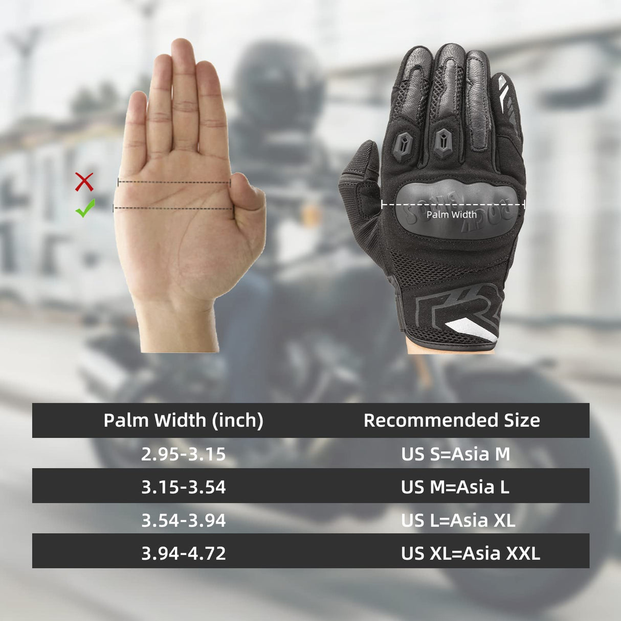 Fahrradhandschuhe mit Touchscreen-Funktion & Anti-Stoß-Schutz