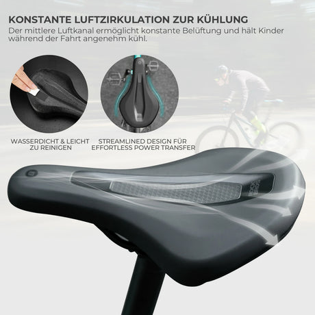 ROCKBROS Kinder‑Fahrradsattel – Stoßdämpfend, wasserdicht & atmungsaktiv