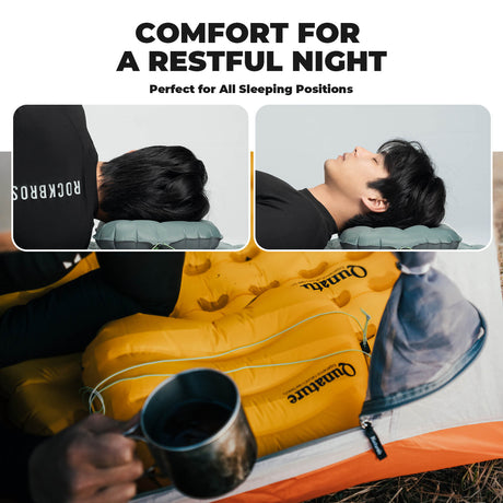 Qunature Aufblasbares Camping-Kissen – Kompakt & ergonomisch für Outdoor & Wandern
