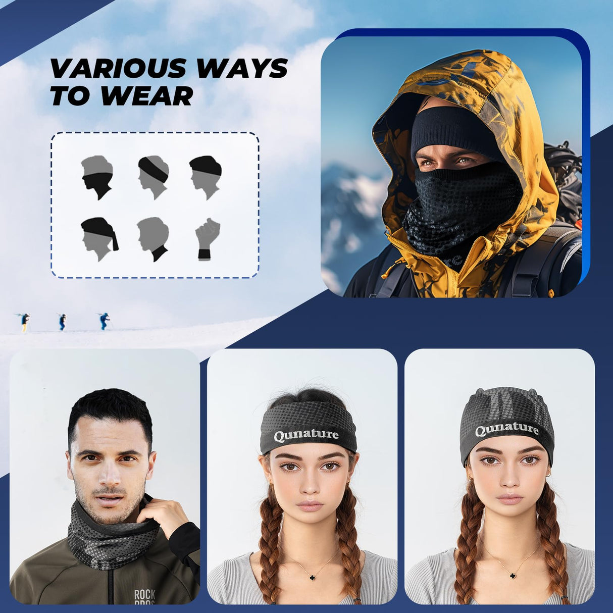 Multifunktionstuch Schlauchschal – Winter Halstuch Winddichter & Elastisch