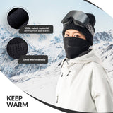 Qunature Winddichte Fleece Sturmhaube Balaclava Skimaske Warm #Color_Schwarz