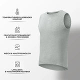 ROAD TO SKY Ärmelloses Merino‑Fahrradunterhemd – Wärmendes Funktionsshirt aus Merinowolle