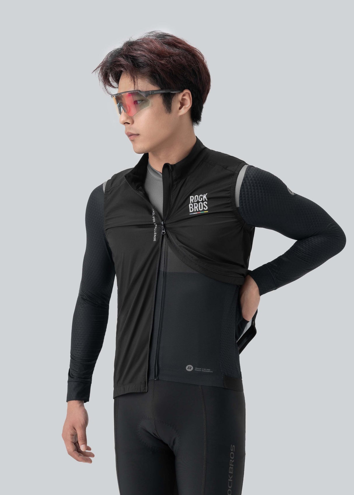 ROCKBROS Herren Ultra‑Leichtweste – Road to Sky Edition