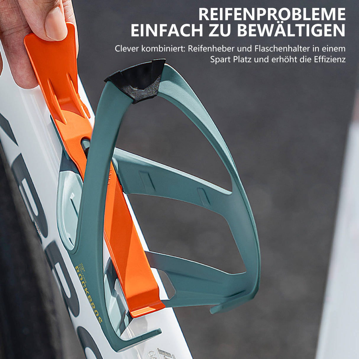 ROAD TO SKY 2-in-1 Fahrrad Flaschenhalter mit Reifenheber Leicht