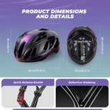 ROCKBROS Fahrradhelm – Einstellbar 58-62cm mit modernem Sicherheitsdesign
